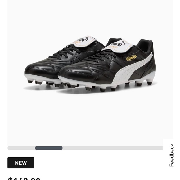 Puma King Men\'s Black and White Soccer Cleats with Gold Accents *Brand New* main image 7